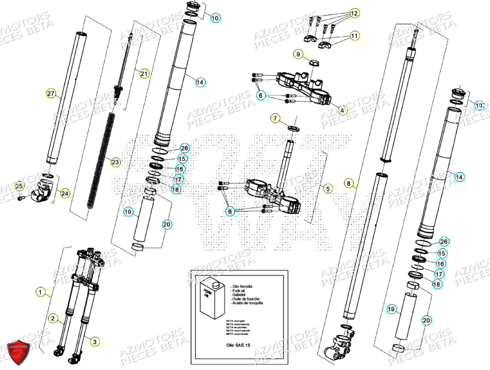 FOURCHE BETA MOTARD TRACK BLUE 24