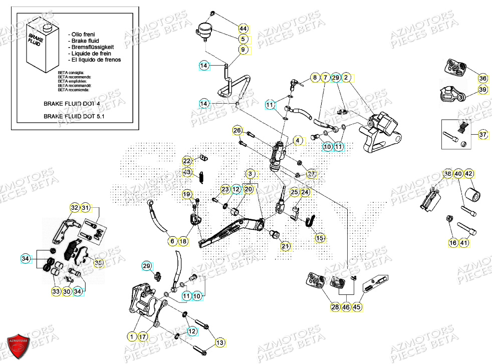 Freins BETA BETA Motard TRACK BLUE 2T 50 2024
