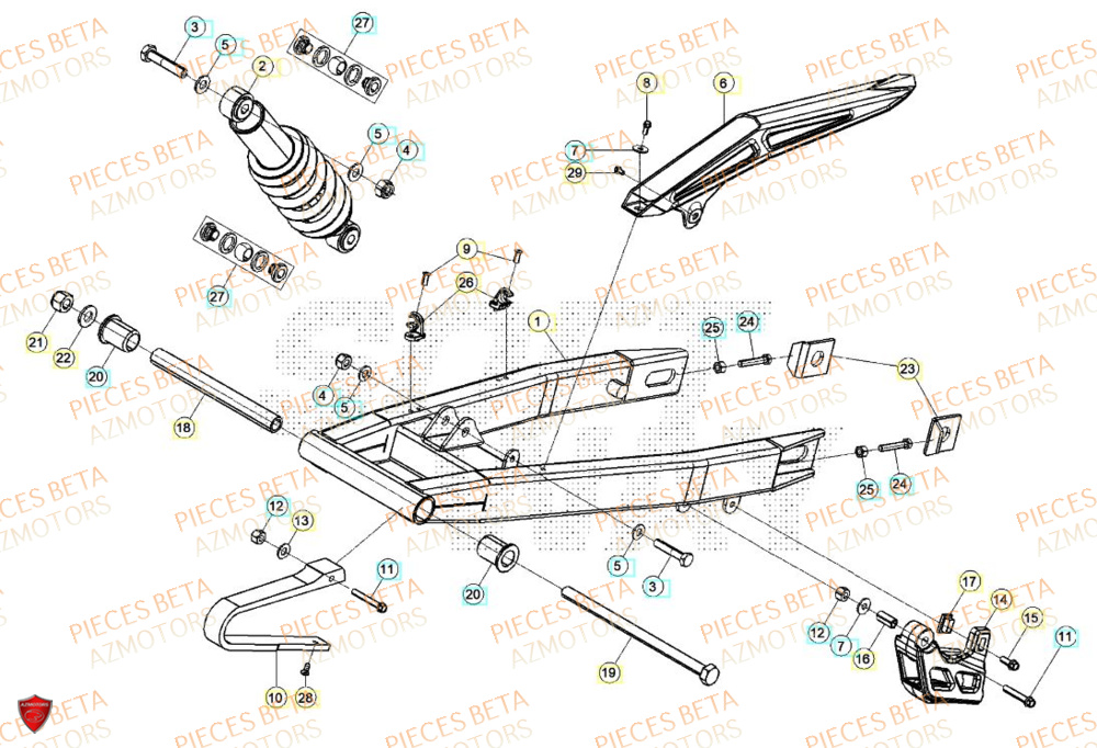 Bras Oscillant BETA BETA Motard X GREY 2T 50 2024