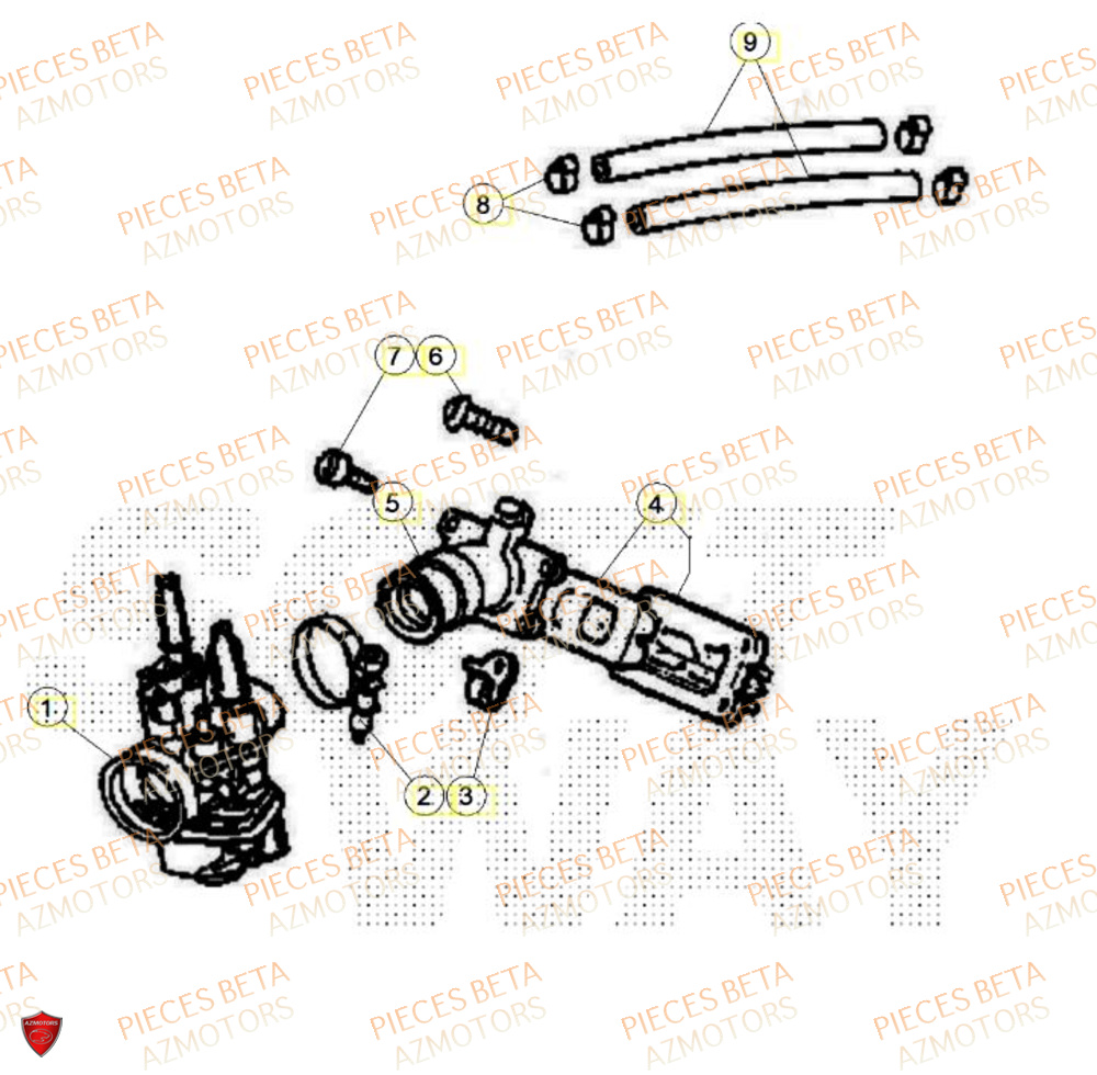Carburateur BETA BETA Motard X GREY 2T 50 2024
