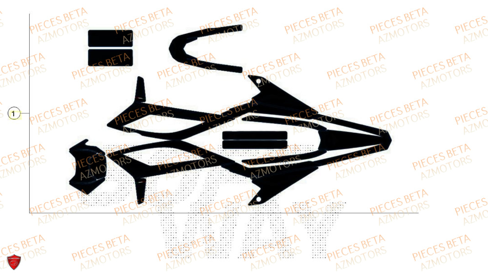 Decors BETA BETA Motard X GREY 2T 50 2024