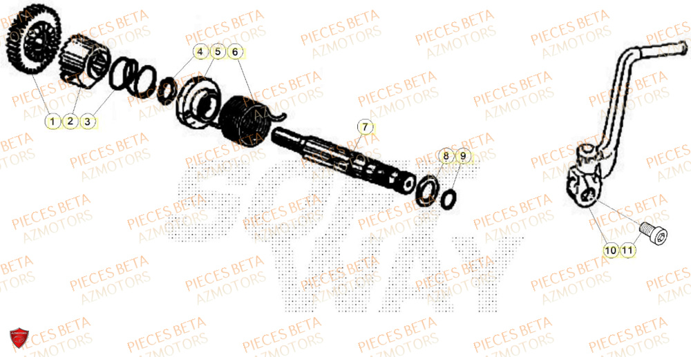 Kick Starter BETA BETA Motard X GREY 2T 50 2024