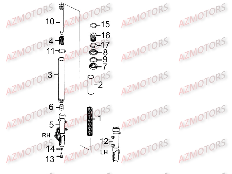 Baton De Fourche KYMCO Pièces Scooter Kymco MOVIE 125 S AFI 4T EURO III 