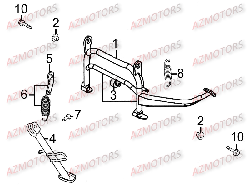 Bequilles KYMCO Pièces Scooter Kymco MOVIE 125 S AFI 4T EURO III 