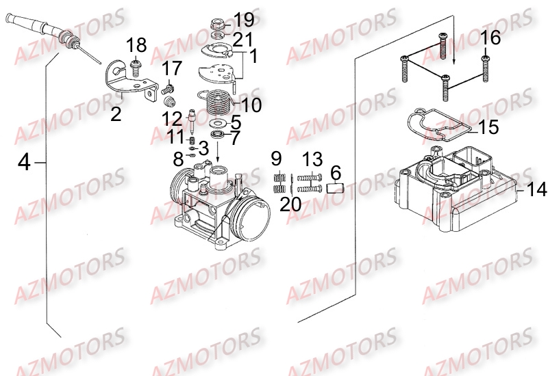 CORPS DE PAPILLON KYMCO MOVIE125 III S