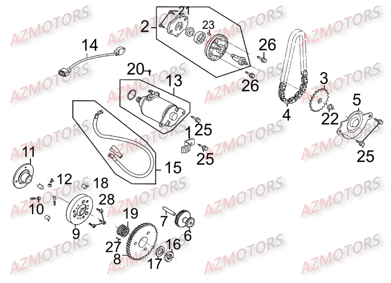 DEMARREUR   POMPE A HUILE KYMCO MOVIE125 III S