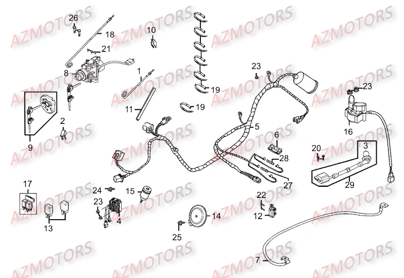 EQUIPEMENT ELECTRIQUE KYMCO MOVIE125 III S