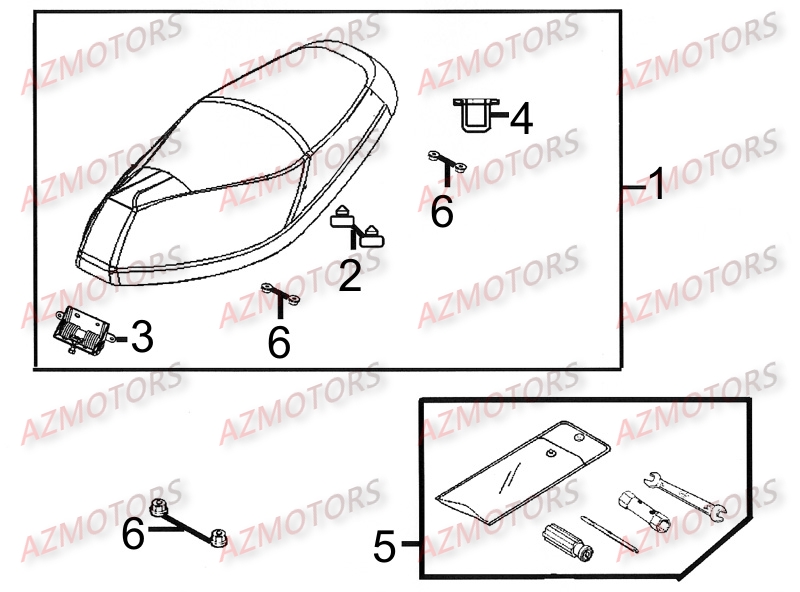 Selle KYMCO Pièces Scooter Kymco MOVIE 125 S AFI 4T EURO III 