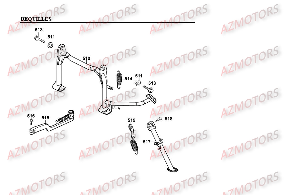Bequilles KYMCO Pièces Scooter Kymco MOVIE XL 125 4T EURO II