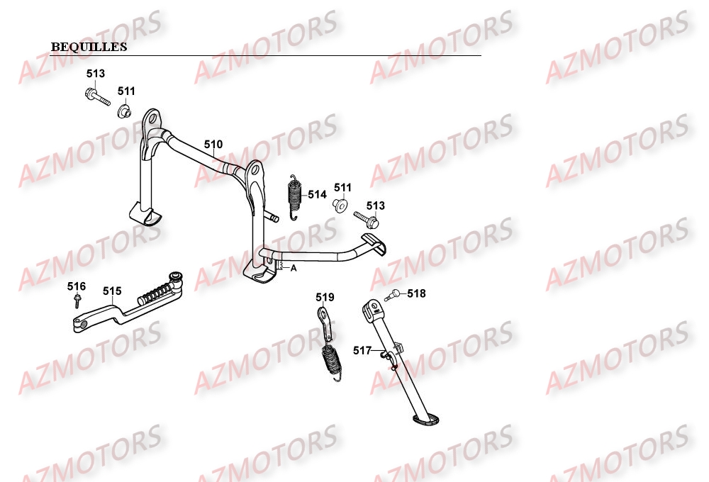 BEQUILLES KYMCO Pièces Scooter Kymco MOVIE XL 125 4T EURO II