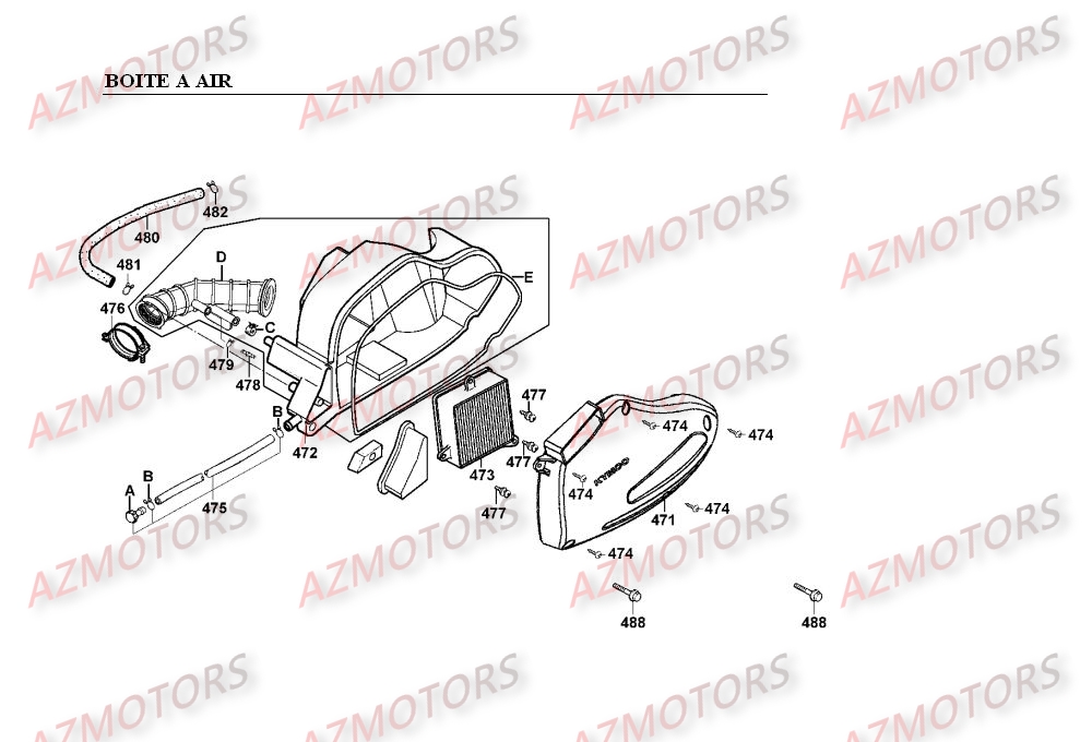 Boite A Air KYMCO Pièces Scooter Kymco MOVIE XL 125 4T EURO II