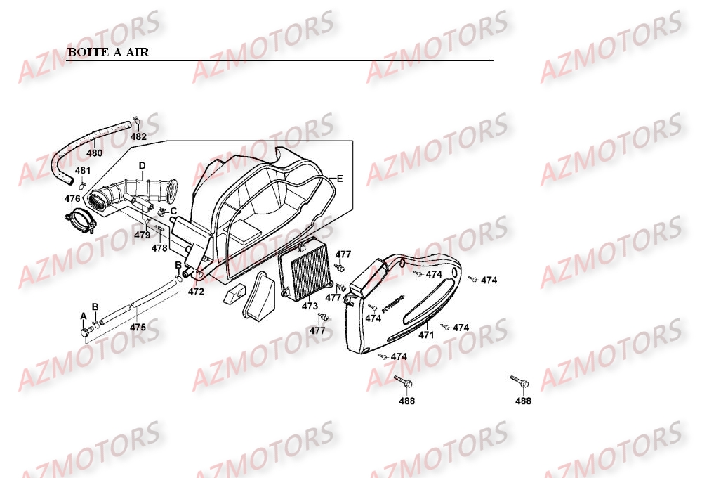 BOITE A AIR KYMCO Pièces Scooter Kymco MOVIE XL 125 4T EURO II