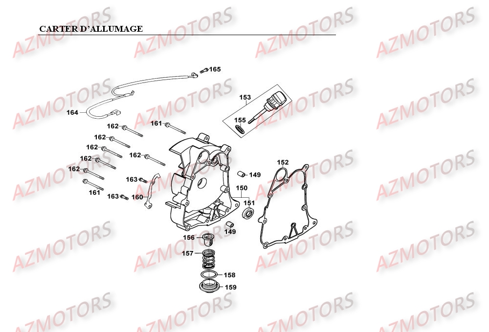 Carter D Allumage KYMCO Pièces Scooter Kymco MOVIE XL 125 4T EURO II