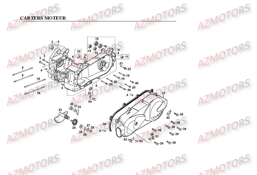 CARTER MOTEUR pour MOVIE125-XL-II