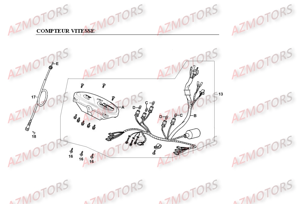Compteur De Vitesse KYMCO Pièces Scooter Kymco MOVIE XL 125 4T EURO II