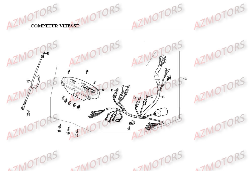 COMPTEUR DE VITESSE KYMCO MOVIE125 XL II