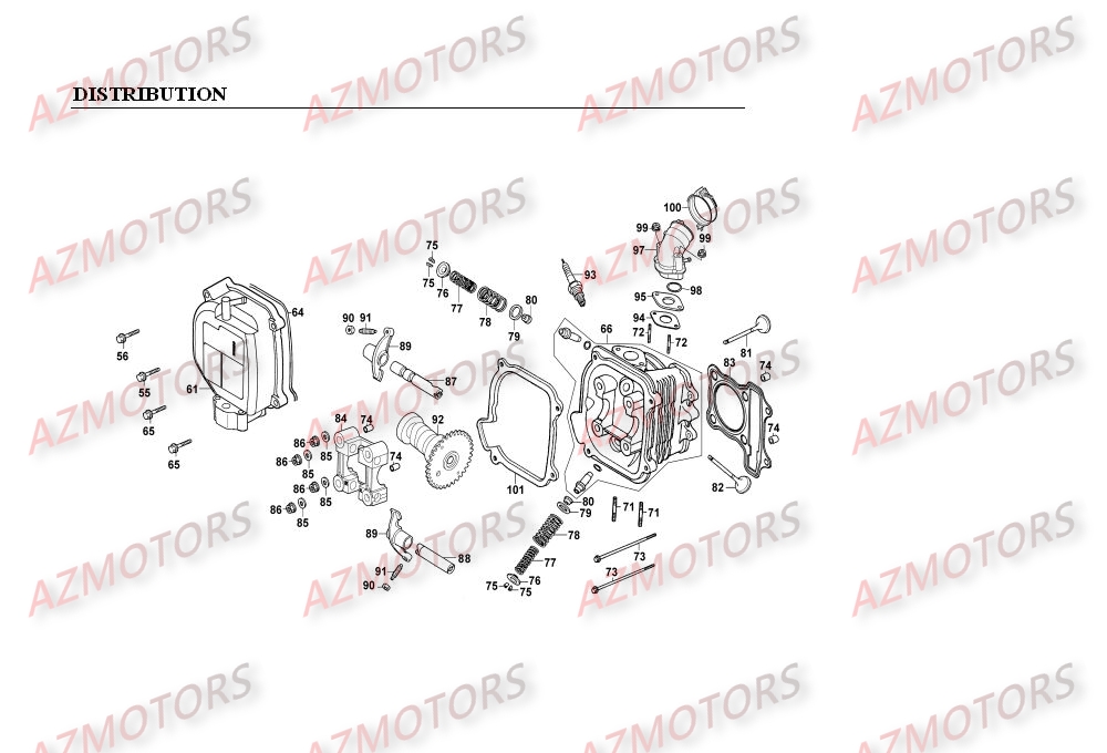 Distribution KYMCO Pièces Scooter Kymco MOVIE XL 125 4T EURO II