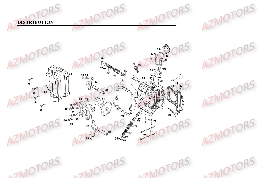 DISTRIBUTION KYMCO Pièces Scooter Kymco MOVIE XL 125 4T EURO II