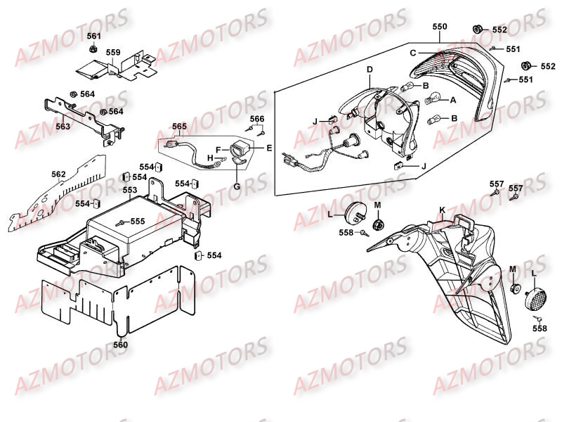 FEU ARRIERE pour MOVIE125-XL-II