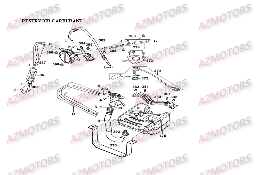 RESERVOIR A CARBURANT KYMCO Pièces Scooter Kymco MOVIE XL 125 4T EURO II