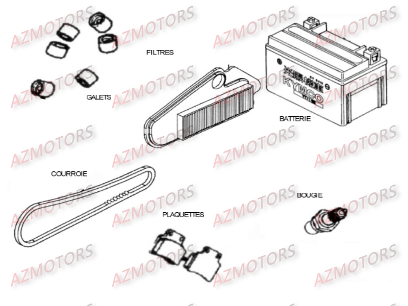 1.CONSOMMABLES KYMCO MOVIE125 XL III