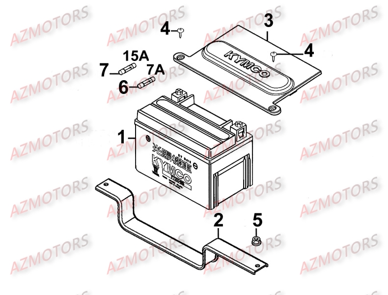 BATTERIE YTX9-BS YUASA (ORIGINE) KYMCO pour BATTERIE de MOVIE125-XL-III