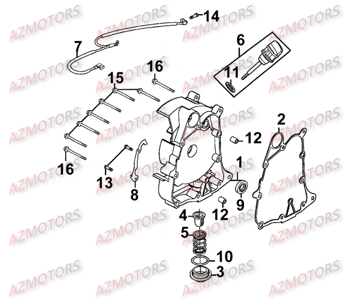 Carter Droit KYMCO Pièces Scooter Kymco MOVIE XL 125 4T EURO III
