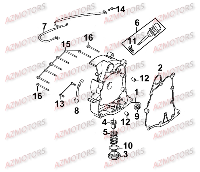 CARTER DROIT KYMCO Pièces Scooter Kymco MOVIE XL 125 4T EURO III