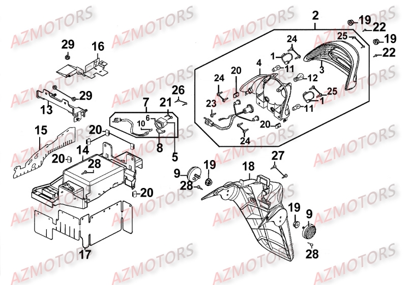 FEU ARRIERE KYMCO MOVIE125 XL III