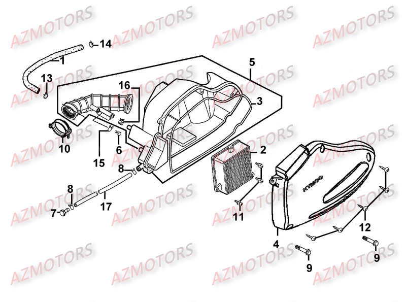 FILTRE A AIR KYMCO Pièces Scooter Kymco MOVIE XL 125 4T EURO III