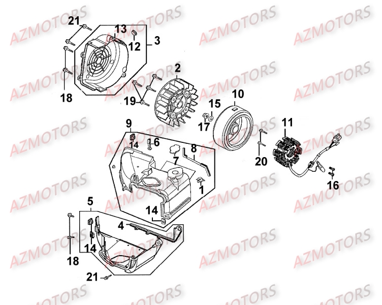 Generateur KYMCO Pièces Scooter Kymco MOVIE XL 125 4T EURO III