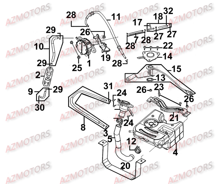 RESERVOIR KYMCO Pièces Scooter Kymco MOVIE XL 125 4T EURO III