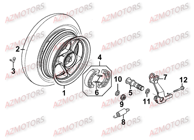 ROUE ARRIERE KYMCO MOVIE125 XL III