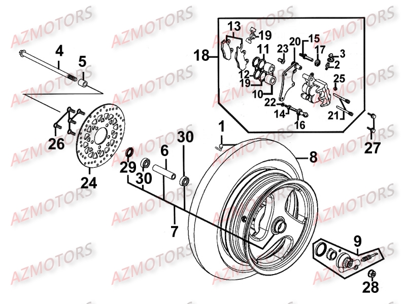 ROUE AVANT pour MOVIE125-XL-III
