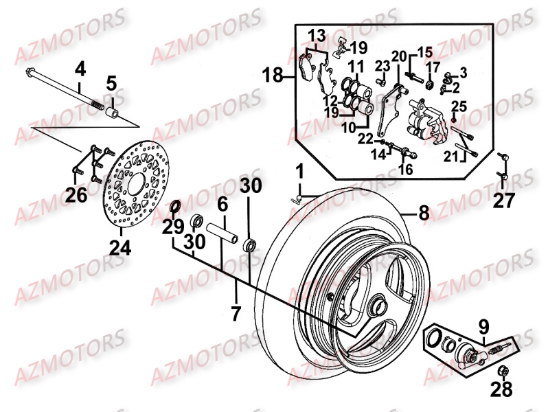 ROUE AVANT KYMCO MOVIE125 XL III