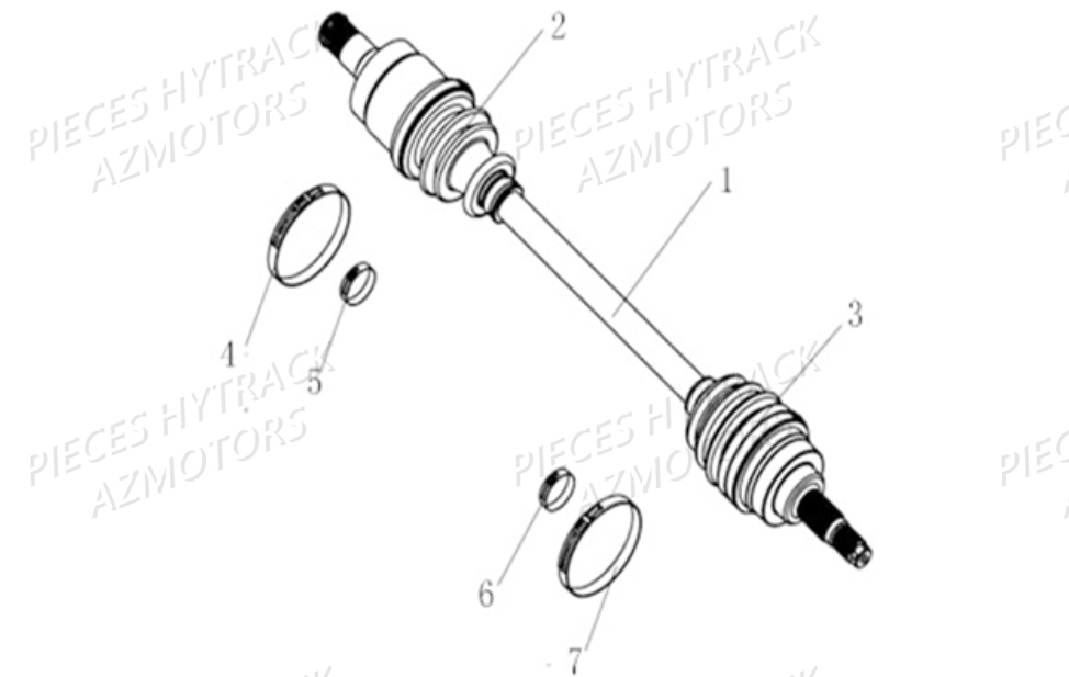 CARDAN ARRIERE GAUCHE AZMOTORS MP4