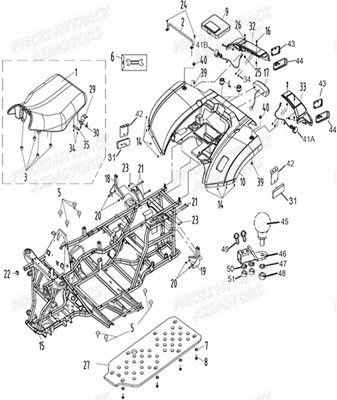 Carrosserie Arriere HYTRACK Pièces Hytrack MP4 ELECTRIQUE