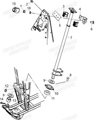 COLONNE DE DIRECTION HYTRACK MP4