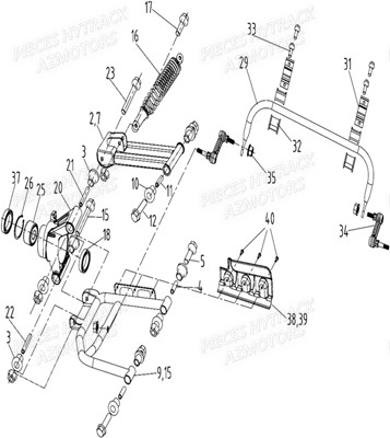 Suspensions Arriere HYTRACK Pièces Hytrack MP4 ELECTRIQUE