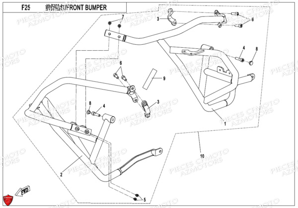 Pare Carter Crash Bar CFMOTO 