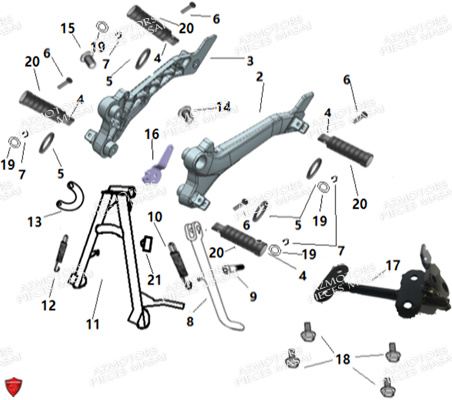 CALE-PIED pour MUSCLE 125 E4