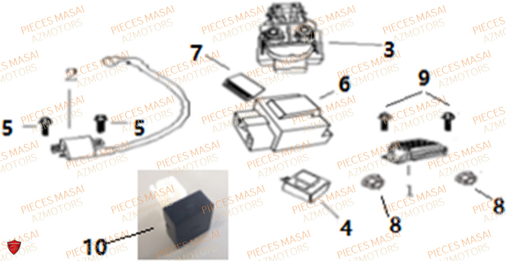 COMPOSANTS_ELECTRONIQUES MASAI Pièces Moto MUSCLE 125 E4