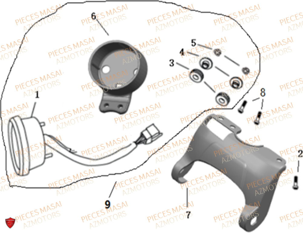 Compteur MASAI Pièces Moto MUSCLE 125 E4