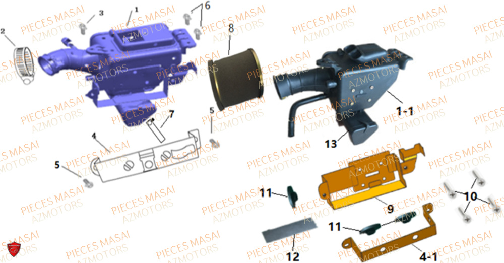 Filtre A Air MASAI Pièces Moto MUSCLE 125 E4