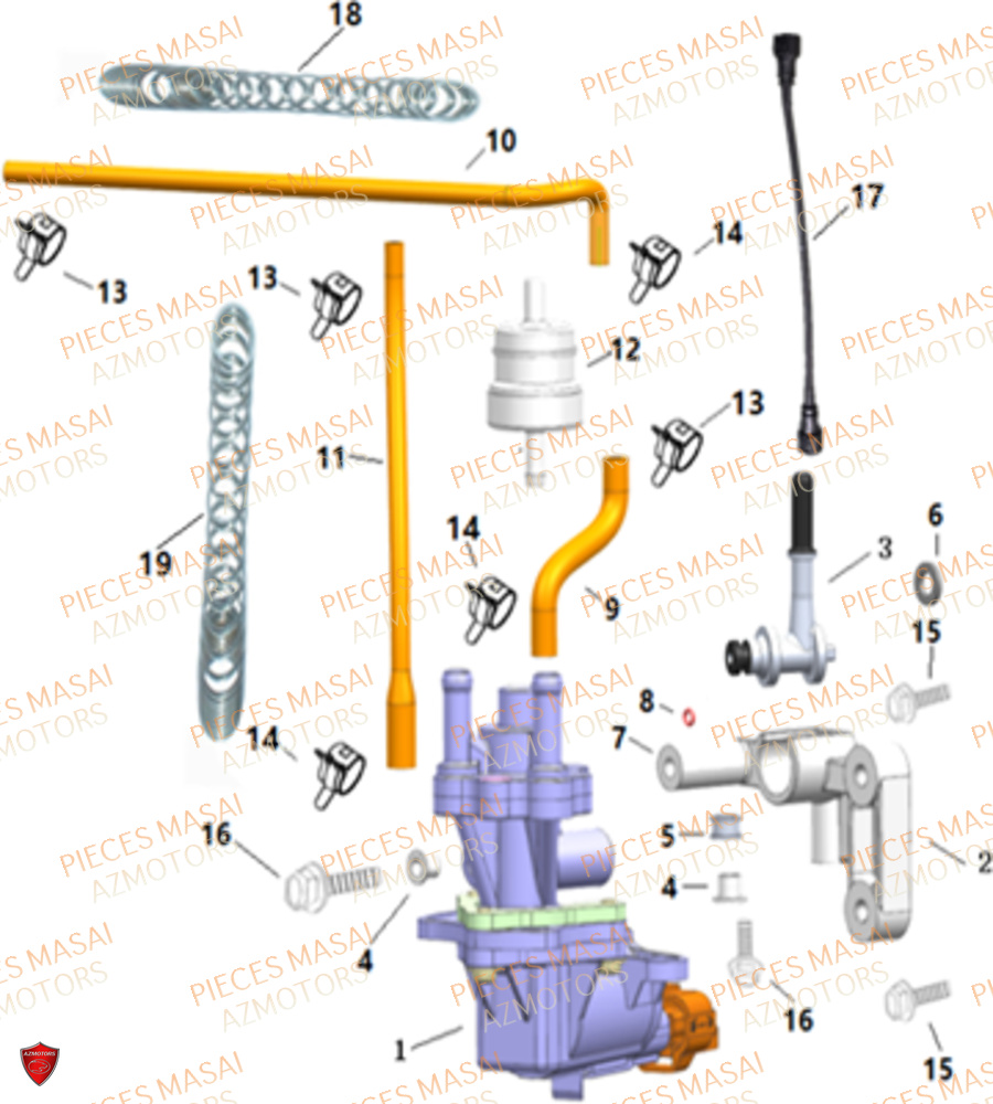 POMPE_A_CARBURANT MASAI Pièces Moto MUSCLE 125 E4