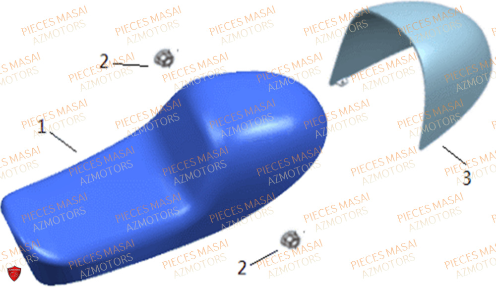 Selle Option MASAI Pièces Moto MUSCLE 125 E4