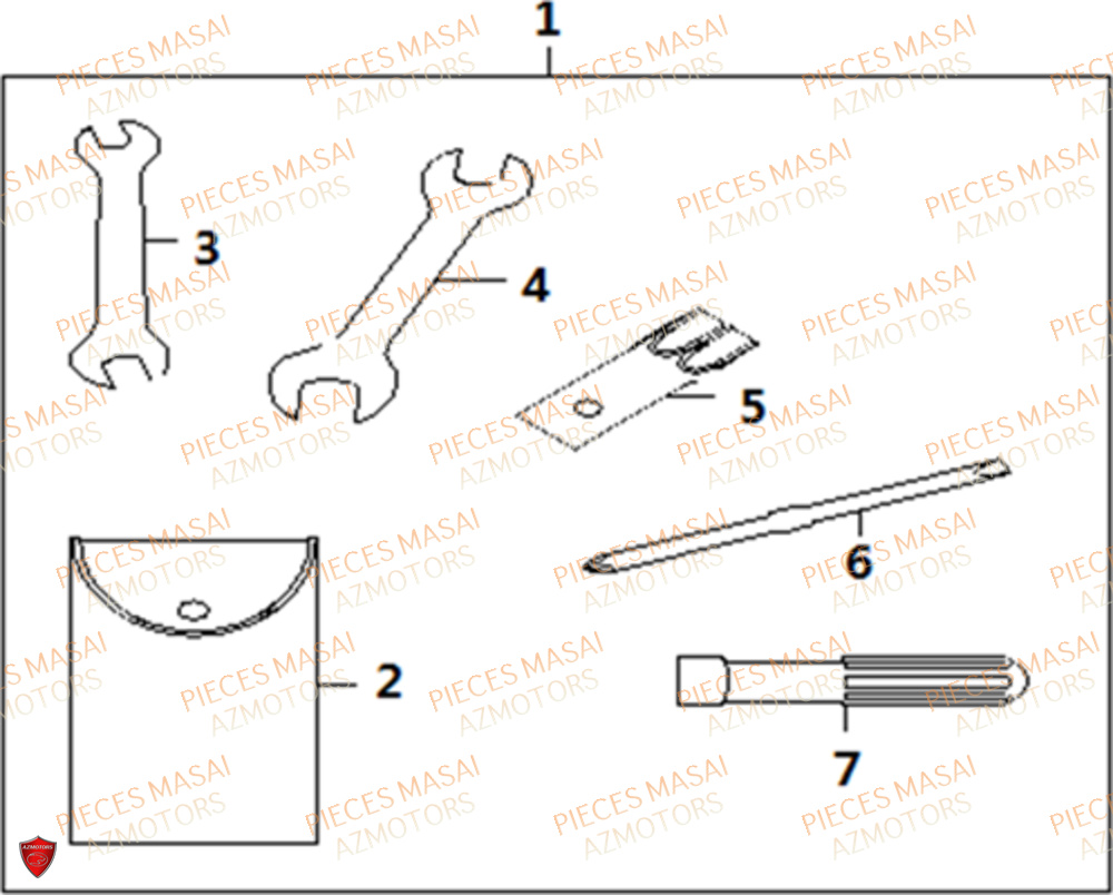 Trousse A Outils MASAI Pièces Moto MUSCLE 125 E4