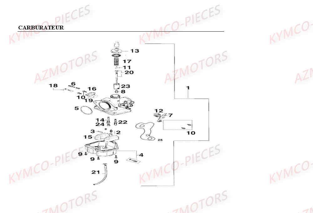 CARBURATEUR KYMCO MXER 150