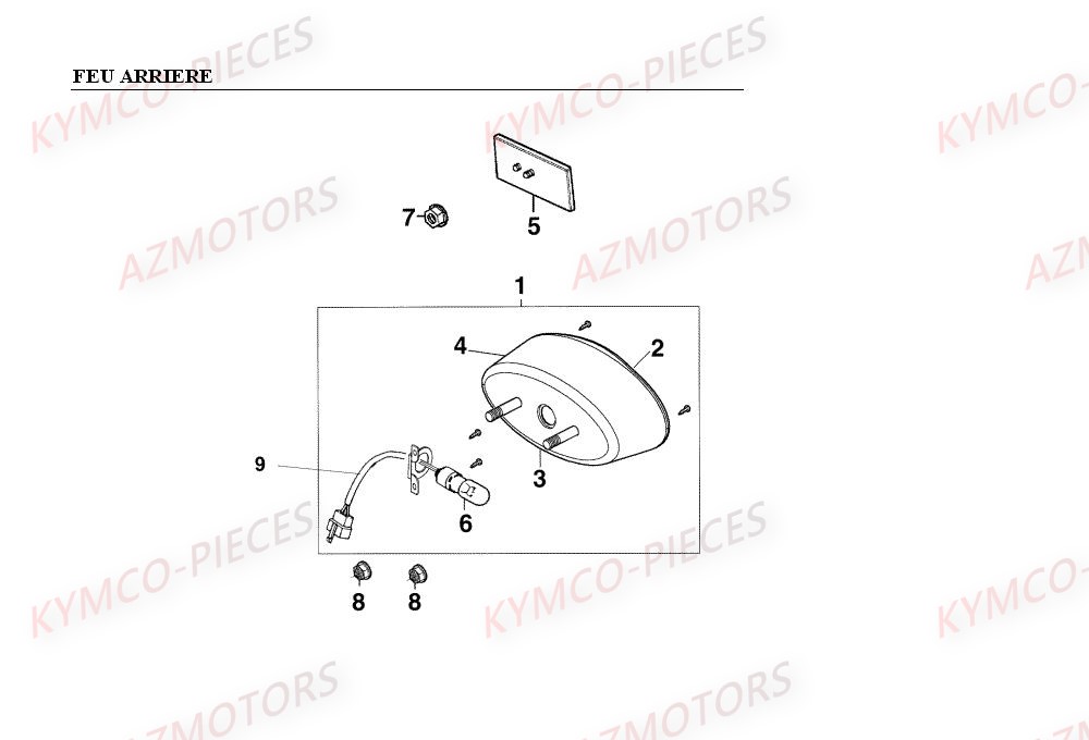 FEU ARRIERE KYMCO MXER 150