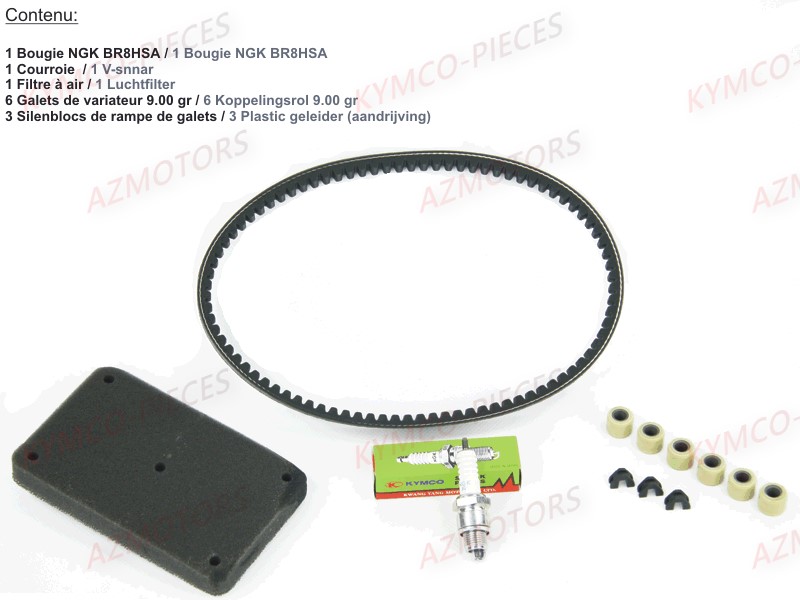 Set Entretien Periodique KYMCO Pièces MXER 50 2T EURO II (LA10AD)